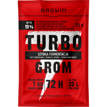 Turbo GROM 72h destilācijas raugs BROWIN 403200 120 g, 25 L, 72 h