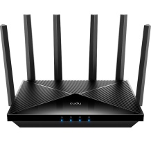 Cudy WR6500 BE6500 kahe sagedusalaga gigabitine Wi-Fi 7 ruuter EasyMesh ja MU-MIMO toega, must