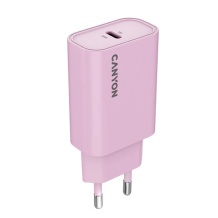 Compact wall USB charger with 30 W maximum power and 1×PD USB C port OnCharge 30CL Max Power 30W EU Pink CNE-CHA30CLPK CANYON