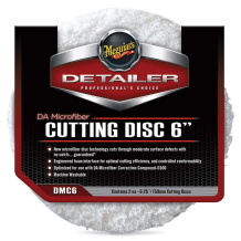 Meguiar's DMC6 PRO 6" 150 mm mīksts mikrošķiedras griešanas pulēšanas disks (2gab) - universāls ar lipīgu fiksāciju jebkuram pulēšanas iekārtai (ASV)