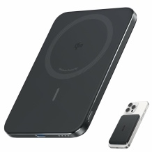 Super plāns Premium MagSafe bezvadu ārējais uzlādes akumulators ar USB-C 5000 mAh Melns Anker MagGo A1665H11