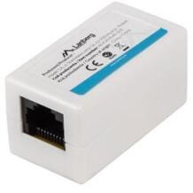 Lanberg RJ45 Inline ühendus AD-RJ45-RJ45-OU5, 1 tk, Cat5e, U/UTP, valge