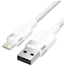 Vention USB 2.0 Type-A isane Lightning isane 1m 2.4A kaabel, valge, nailonist punutis, alumiiniumist korpus