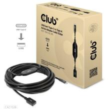 Club3D кабель USB-C к USB CAC-1538 10м, 5Gbps, USB Type-C мужской, 1x USB Type-A женский
