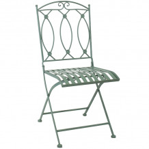 Dārza krēsls MINT saliekams 42x51xH90cm, kalts dzelzs, antīks zaļš 40053 HOME4YOU