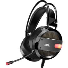 Baracuda Austiņas CONCH-B, 307g, Melna, 118dB, 32Ω, 2.15m, 20Hz-20KHz, Virs ausīm, Zils LED apgaismojums