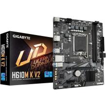 Gigabyte Motininė H610M K V2, Intel Core 14th, 2 DIMM DDR5, 1xPCIe 3.0 M.2, 1GbE LAN, USB 3.2 Gen 1