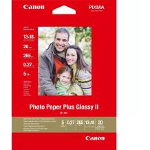 Canon fotopaber Plus läikiv II 5x7 2311B018, 130x180mm, 260g/m², 20 lehte, ühilduv tindiprinteritega