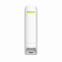 Ajax MotionProtect Curtain wireless curtain-type motion detector Jeweller narrow beam up to 15 m detection dual PIR sensors SmartBracket anti-masking tamper protection CR123A battery up to ~3 years radio range up to 1700 m for perimeter and windows/doors white