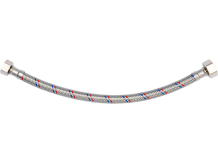 Savienojuma šļūtene F/F 1/2" x 3/8", FALA, 71807, 300 mm, nerūsējošais tērauds, EPDM gumija, karstam un aukstam ūdenim