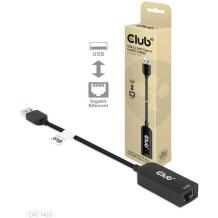 Club3D USB 3.2 к RJ45 адаптер CAC-1420, 2.5Gbps, 1 RJ45, 0.21m, черный, 0.021кг