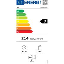 Tcl Külmik RP340BWD1, 223L, 117L, 35dB, No Frost süsteem, 2 ust, valge