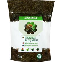 Agrochema Karvių mėšlas 9355598, 3 kg, 3% N, 1.5% P, 7% K, 72% organinių medžiagų, granuliuotas, universalus