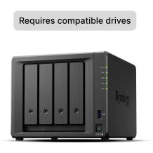 Synology NAS хранилище DS425+, 4 отсека, 2 ГБ ОЗУ, 2 RJ45, 2 USB 3.2, 28.25 Вт
