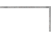 Liela izmēra metāla stūra lineāls 300×150 mm precīzs leņķis YT-7084 Yato