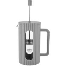 Resto French Press 90533, 1 L, hall, borosilikaatklaas, roostevaba terasfilter, plastkatte, ergonoomne käepide