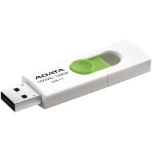 Adata USB atmintinė AUV320-128G-RWHGN 128GB, USB 3.2 Gen 1, slydimo dizainas, žalia, balta