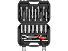 Šoka absorbešanas instrumentu komplekts, YATO, YT-06282, 19 daļas, 1/2" (12.7 mm) izmērs, piemērots VW, Audi, Mercedes, Ford un citiem automobiļiem.