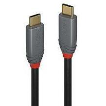 Lindy USB 3.2 C-C 36902 1.5m, 20Gbps, 5A, PD, must, PVC korpus, 24K kuldühendused