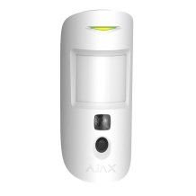 Ajax MotionCam wireless motion detector with built-in camera Jeweller up to 12 m motion detection 640×480 photo verification alarms SmartBracket anti-masking up to ~4 years battery CR123A white