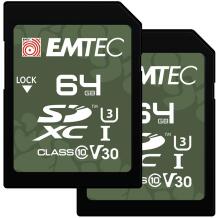 Emtec Mälukaart ECMSD64GXCU3ORP, 64GB, UHS-I, U3, V30, lugemiskiirus 100MB/s, kirjutamiskiirus 50MB/s