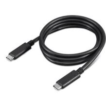 Lenovo USB-C kaabel 1m, 4X90U90619, 1 m, 10 Gbit/s, 100 W, must, USB 3.2 Gen 2, 4K tugi
