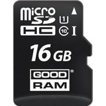 Goodram Atmiņas karte microSDHC M1AA-0160R12, 16GB, 100Mb/s, 10Mb/s, adapteris, magnētisma drošs, triecienizturīgs
