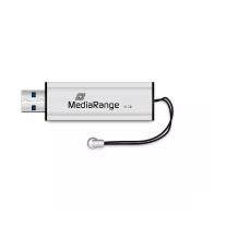 Mediarange USB mälupulk MR915, 16GB, USB 3.2 Gen 1, lugemiskiirus 50MB/s, kirjutamiskiirus 15MB/s, must/hõbe