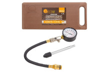 Kompresijas mērītājs benzīna dzinējiem FORSTIME FT-903G7 0-21 Bar M14/M18 adapteri 151 mm garš