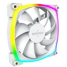 Montech Datora korpuss ventilators AX120 PWM WHITE 3 IN 1, 120mm, 1760RPM, 27dB, 3xRGB LED, 4-pin PWM, 0.5m kabelis