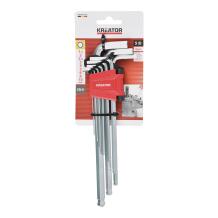 Pikad kuuskantvõtmed, 9tk, KREATOR, KRTH21802, Kogus: 9, Materjal: Kroom-vanaadium, Hoiustamisviis: Plastmassist karp