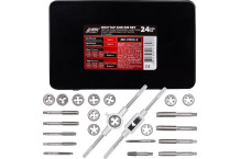 Vītņgriežu un vītņurbju komplekts JBC Pro Tools JBC-M024-2 24 priekšmeti HSS 1/4" - 1/2"