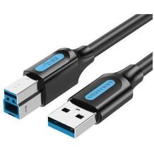 Vention кабель USB 2.0 A мужской к B мужскому COQBD 0.5m черный, скорость передачи данных 480 Mbps