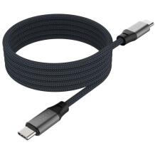 Fixed Magnētiskais Pītā Kabelis USB-C/USB-C, FIXDBM-CC12-GR, 1.2m, 240W, 480 Mbps, magnētisks, ātrā uzlāde