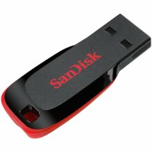 USB 2.0 atmintinė 128GB Cruzer Blade 480Mb/s juoda/raudona SDCZ50-128G-B35 SanDisk
