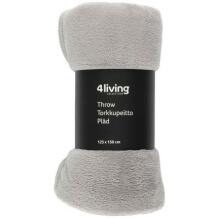 4Living Плед Герт 6215891, 1250mm, 1500mm, полиэстер, серый