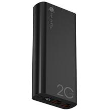 Navitel Laadija-akumulator PWR20 AL Black, 20000mAh, 3.7V 74Wh, 22.5W, USB-C 5V 2.6A, 9V 2A, 12V 1.5A, Mikro USB 5V 2A, 9V 2A