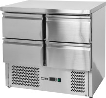 Atsaldēta vitrīna 220L ar 4 atvilktnēm, YG-05280, YATO, nerūsējošā tērauda, darba temperatūra +2 ~ +8 °C