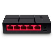 Mercusys Настольный коммутатор MS105G 5 портов 10/100/1000 Мбит/с, unmanaged, Gigabit Ethernet, 9000 Jumbo кадров, DC 5V, 0.6A