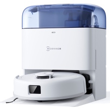 Robottolmuimeja kuivaks ja märgpuhastuseks 8000 Pa imujõuga 3200 mAh Li-ion akuga ja 1.8 L tolmukonteineriga valge sinine DEEBOT mini BLUE Ecovacs