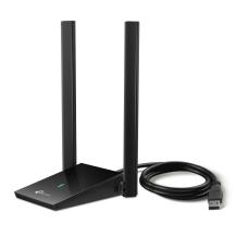 AX1800 dviejų antenų didelės galios belaidis USB adapteris, TP-Link, Archer TX20U Plus, 574+1201 Mbit/s, 10/100/1000 Mbit/s