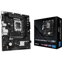 Asrock Материнская плата H610M-HDV/M.2 D5 GEN5, 2xDIMM, 128GB, 1xM.2, 4xSATA, 1xHDMI, 1xDP, 7.1 канала