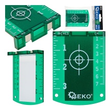 Zaļā mērķa karte ar magnētu, GEKO, G03312, 70 × 100 mm, uzlabota lāzera redzamība