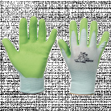 Зеленые нейлоновые перчатки с латексным покрытием, FUDGE (Блист.) р.4 ЧЕРВА