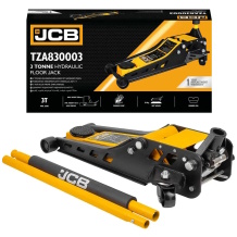 Low profile hydraulic trolley jack 3 t 75–508 mm dual piston quick lift with rubber pad safety valve TZA830003 JCB
