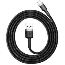 Baseus Cafule USB Lightning kabelis CALKLF-BG1, 1m, 2.4A, USB, Lightning, aliuminis, nailonas, TPE, greitas įkrovimas