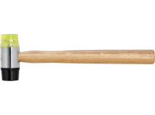 Plaktukas su dviašele minkšta galva 35 mm / guma ir plastikas / medinis kotas / TOYA 33950