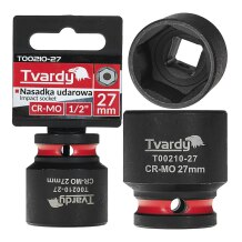 Impact Socket Tvardy T00210-27 1/2" 6PT 27mm CR-MO