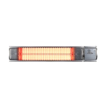 Eurom Golden 1800 Comfort RC infraraudonųjų spindulių terasos šildytuvas laukui 1800W IP65 nuotolinis valdymas montuojamas ant sienos iki 20m2 sidabrinė