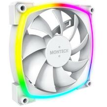 Montech Datora korpuss ventilators AX120PWMWHITE, 120mm, 720-1760RPM, 1.8mmH2O, 27dB, 9 lāpstiņas, RGB apgaismojums